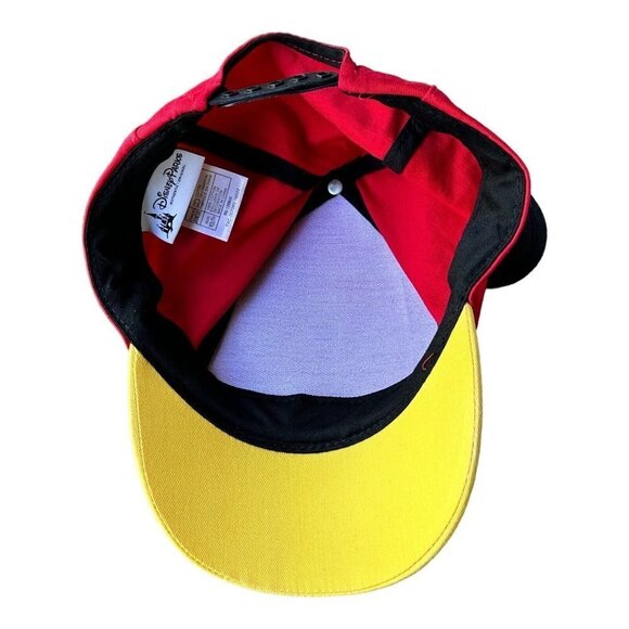 Disney Parks Mickey Mouse Snapback Hat with Ears Youth Kids Red Yellow Black EUC - Picture 5 of 8